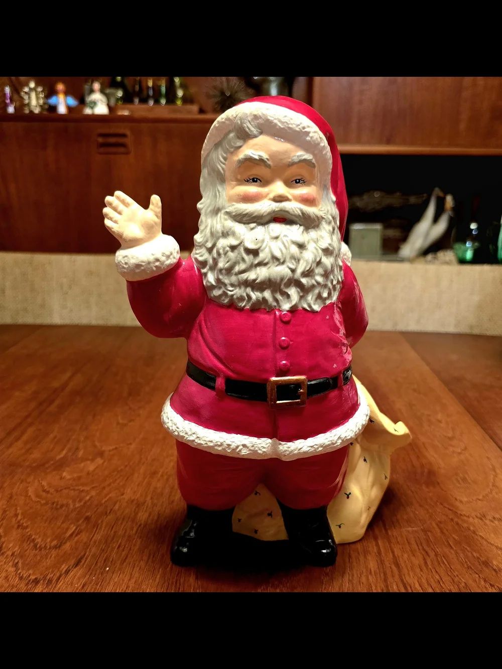 Vintage Duncan Ceramic Santa Planter 1970s